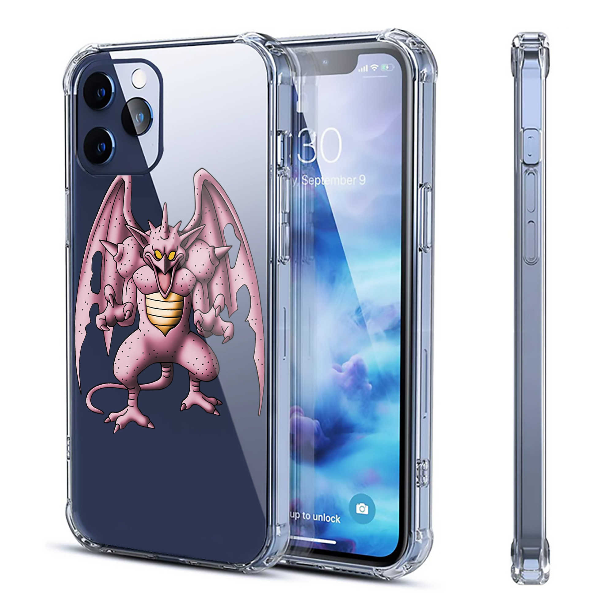 （画像用） ドラゴンクエスト Doragon Kuesuto Dragon Quest 【iPhone 12シリーズ対応】透明スマホケース（クリアソフトケース）